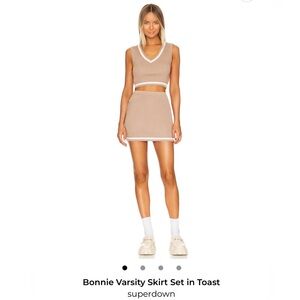 Worn once- superdown Tan varsity set